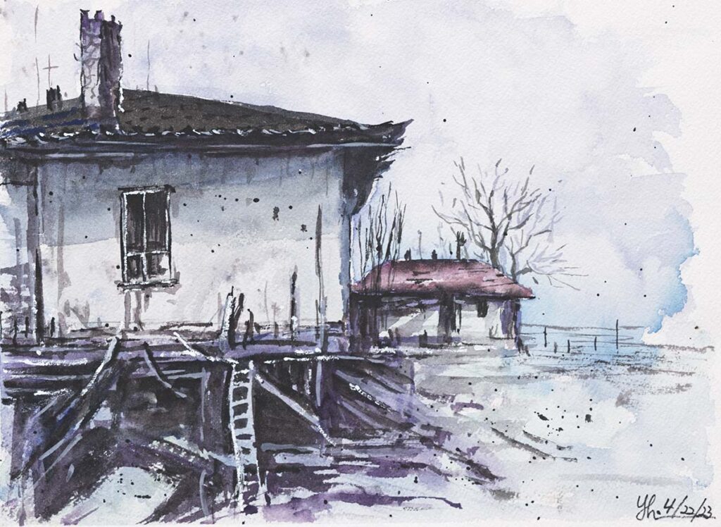 Farmhouse Still Life 8.5x11.5