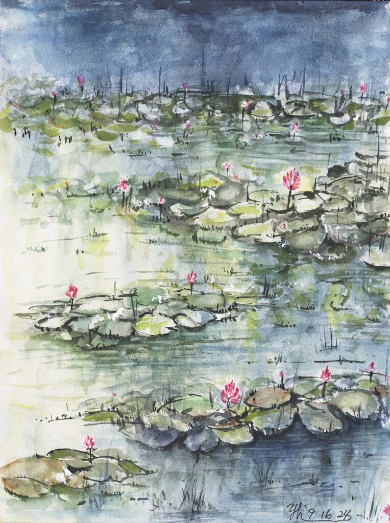Lily Pond Down 12x16