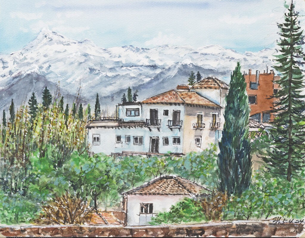 Spring in the Village 11x14