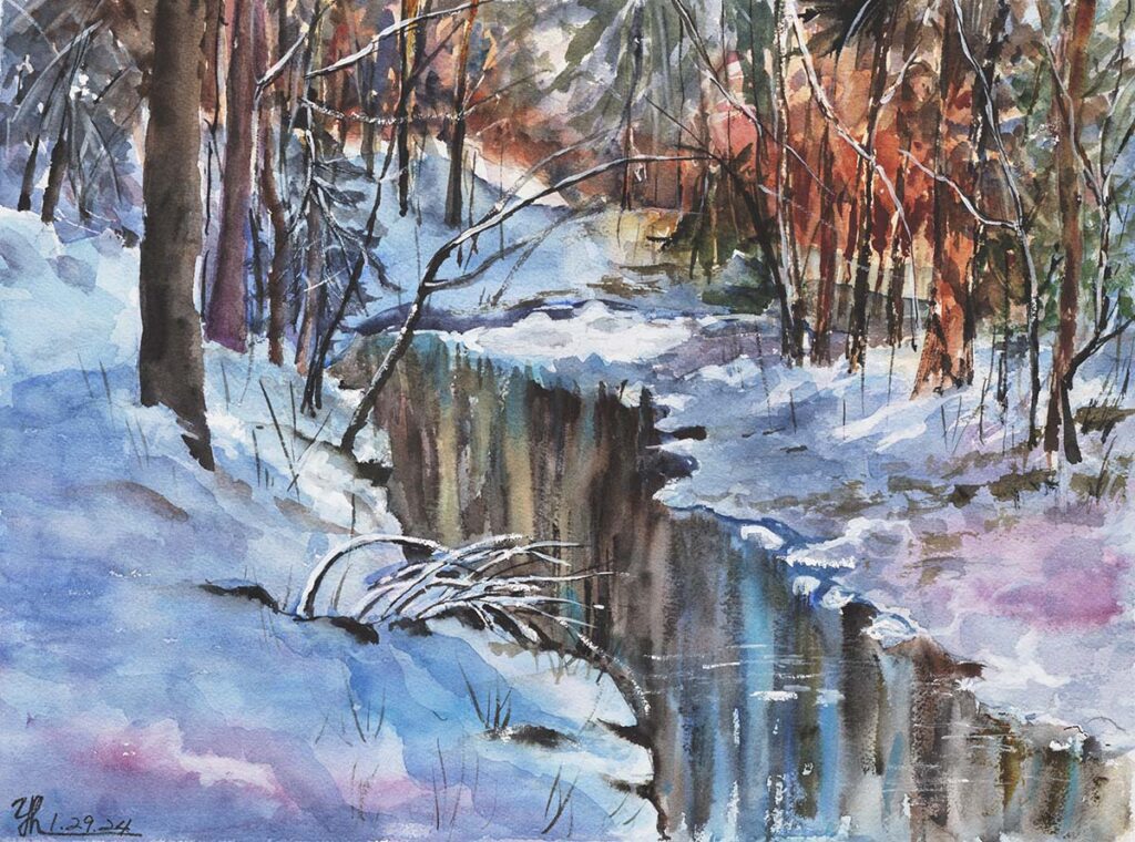 Winter Brook 12x16